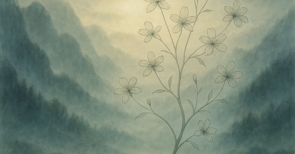 写意画・無根樹100首-第68首#395の拡大イメージ