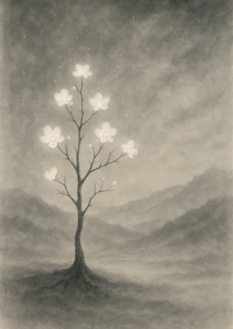 Xieyi・The Rootless Tree:100 Verses-Verse 68#395– Daoist-inspired Xieyi painting artwork