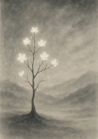 Xieyi・The Rootless Tree:100 Verses-Verse 68#395– Daoist-inspired Xieyi painting artwork