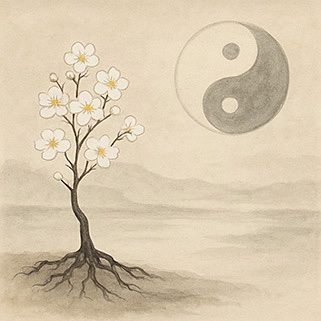 Xieyi・The Rootless Tree:100 Verses-Verse 68#537– Daoist-inspired Xieyi painting artwork