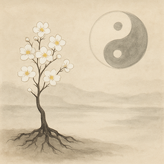 Xieyi・The Rootless Tree:100 Verses-Verse 68#537– Daoist-inspired Xieyi painting artwork