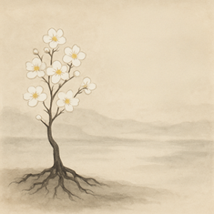 Xieyi・The Rootless Tree:100 Verses-Verse 68#550– Daoist-inspired Xieyi painting artwork