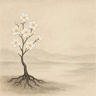 Xieyi・The Rootless Tree:100 Verses-Verse 68#550– Daoist-inspired Xieyi painting artwork