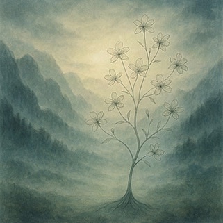 Xieyi・The Rootless Tree:100 Verses-Verse 68#570– Daoist-inspired Xieyi painting artwork