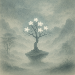 Xieyi・The Rootless Tree:100 Verses-Verse 73#514– Daoist-inspired Xieyi painting artwork