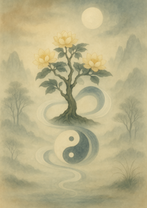 Xieyi・The Rootless Tree:100 Verses-Verse 74#483– Daoist-inspired Xieyi painting artwork