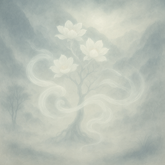 Xieyi・The Rootless Tree:100 Verses-Verse 75#519– Daoist-inspired Xieyi painting artwork