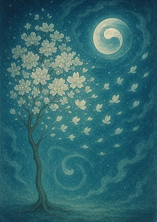 Xieyi・The Rootless Tree:100 Verses-Verse 79#437– Daoist-inspired Xieyi painting artwork