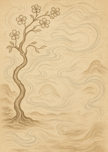 Xieyi・The Rootless Tree:100 Verses-Verse 81#357– Daoist-inspired Xieyi painting artwork