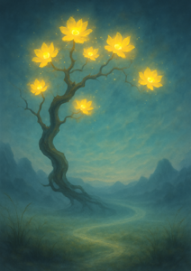 Xieyi・The Rootless Tree:100 Verses-Verse 81#472– Daoist-inspired Xieyi painting artwork