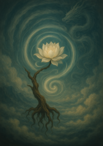 Xieyi・The Rootless Tree:100 Verses-Verse 84#438– Daoist-inspired Xieyi painting artwork