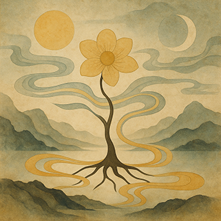 Xieyi・The Rootless Tree:100 Verses-Verse 85#539– Daoist-inspired Xieyi painting artwork