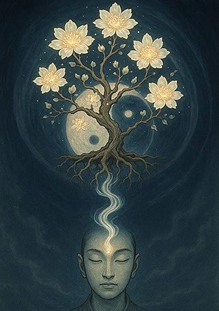 Xieyi・The Rootless Tree:100 Verses-Verse 91#381– Daoist-inspired Xieyi painting artwork