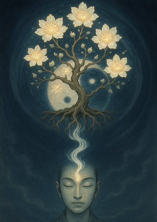 Xieyi・The Rootless Tree:100 Verses-Verse 91#381– Daoist-inspired Xieyi painting artwork