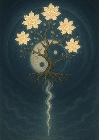 Xieyi・The Rootless Tree:100 Verses-Verse 91#439– Daoist-inspired Xieyi painting artwork