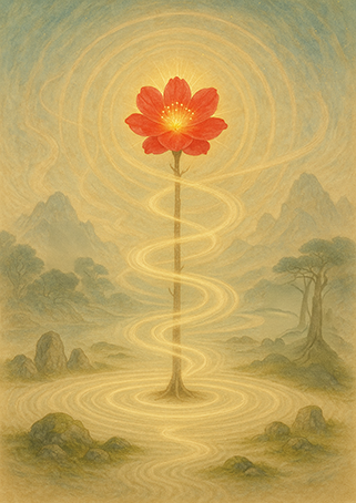 Xieyi・The Rootless Tree:100 Verses-Verse 92#297– Daoist-inspired Xieyi painting artwork