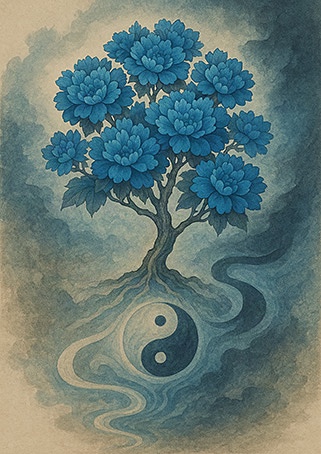 Xieyi・The Rootless Tree:100 Verses-Verse 96#417– Daoist-inspired Xieyi painting artwork