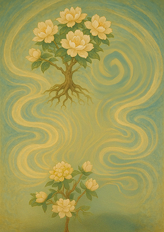 Xieyi・The Rootless Tree:100 Verses-Verse 97#564– Daoist-inspired Xieyi painting artwork