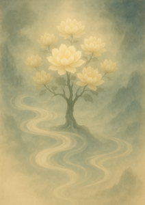 Xieyi・The Rootless Tree:100 Verses-Verse 98#465– Daoist-inspired Xieyi painting artwork
