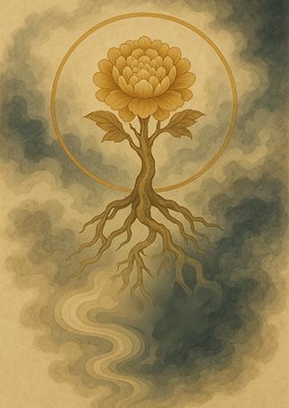 Xieyi・The Rootless Tree:100 Verses-Verse 100#485– Daoist-inspired Xieyi painting artwork