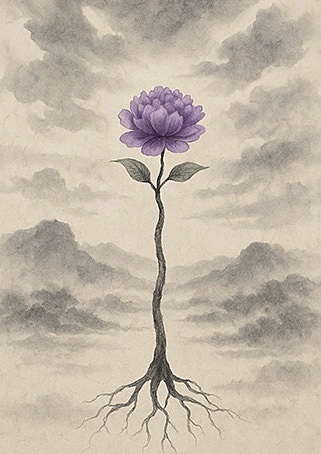 Xieyi・The Rootless Tree:100 Verses-Outer Verse 4#436– Daoist-inspired Xieyi painting artwork