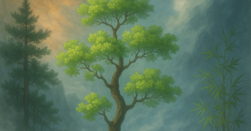 写意画・無根樹100首-第8首#316の拡大イメージ