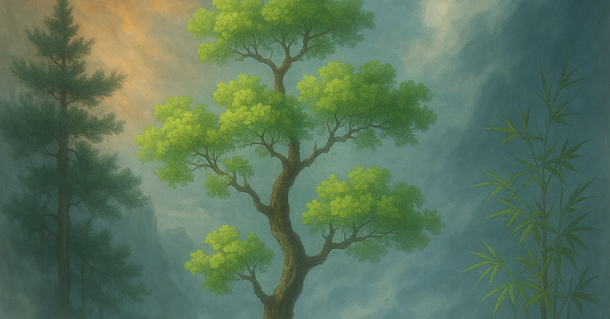 写意画・無根樹100首-第8首#316の拡大イメージ