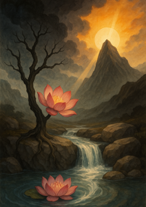 Xieyi・The Rootless Tree:100 Verses-Outer Verse 9#307– Daoist-inspired Xieyi painting artwork