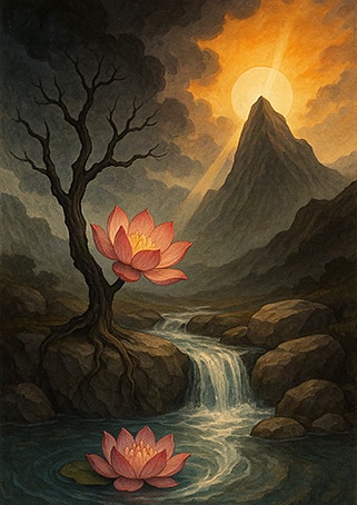 Xieyi・The Rootless Tree:100 Verses-Outer Verse 9#307– Daoist-inspired Xieyi painting artwork