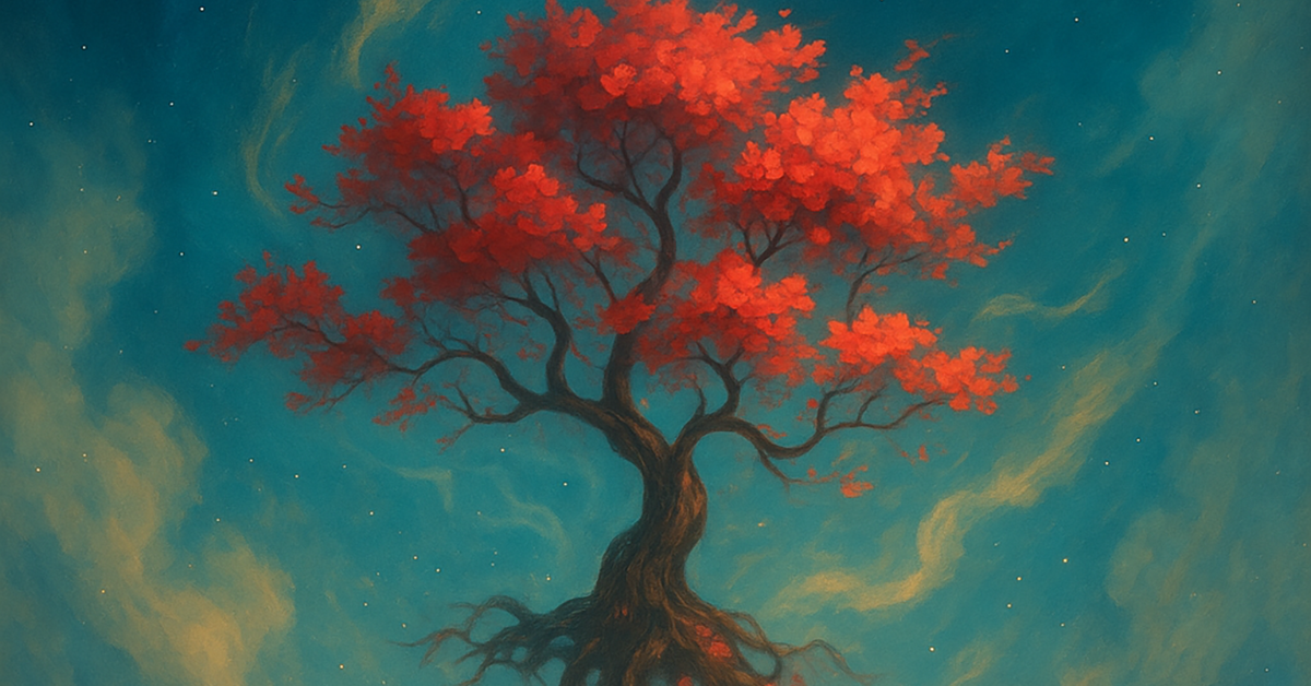 Rootless_Tree_100Verses#s11・Enlarged image of the painting