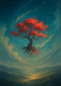 Xieyi・The Rootless Tree:100 Verses-Outer Verse 11#350– Daoist-inspired Xieyi painting artwork