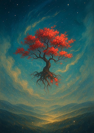 Xieyi・The Rootless Tree:100 Verses-Outer Verse 11#350– Daoist-inspired Xieyi painting artwork