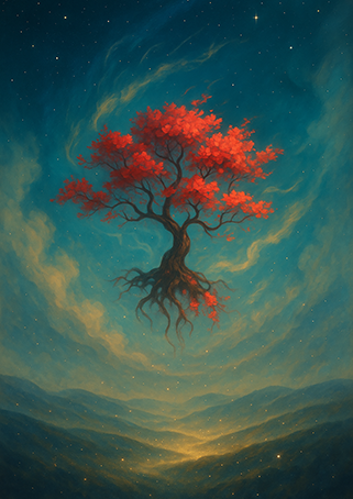 Xieyi・The Rootless Tree:100 Verses-Outer Verse 11#350– Daoist-inspired Xieyi painting artwork