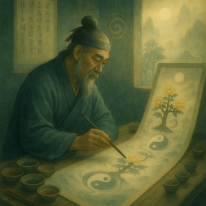 画像を描く姿
