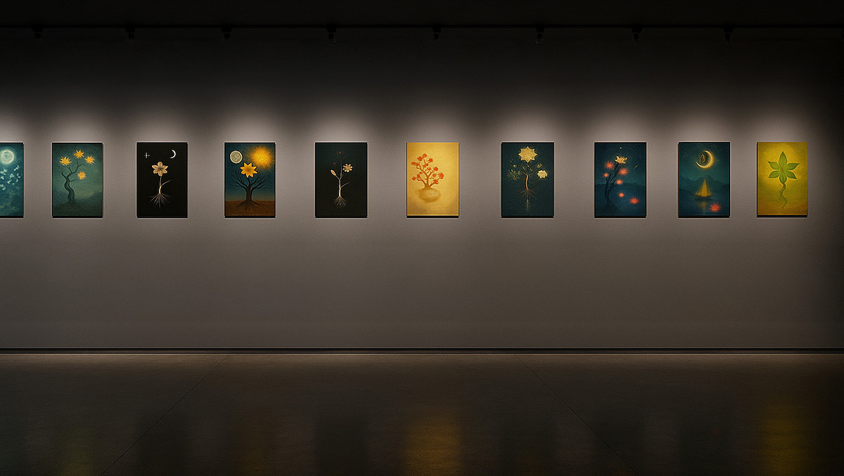 Gallery display sample (artist use)